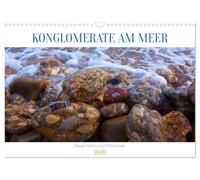 Conglomerates of colorful stones and walls by the sea UK-Version (Wall Calendar 2026 DIN A3 Landscape), CALVENDO 12 Month Wall Calendar