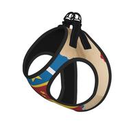 Congo Flag Map With Stars Print Harness Leash Set For Cat And Small Dog, Adjustable, Reflective, And Escape-Proof Vest With Soft Breathable Mesh Lining