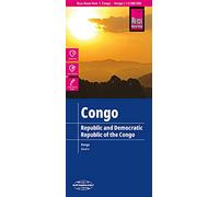 Congo Map GPS: Republic / Democratic Republic (1:2.000.000)): reiß- und wasserfest. Höhenlinien mit Höhenangaben, farbige Höhenschichten, GPS-tauglich, ausführlicher Ortsindex. Gedruckt auf Polyart
