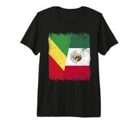 Congo Mexico Flag | Congolese Mexican Roots Premium T-Shirt