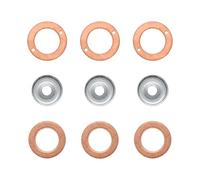 Congparts 9Pcs Cylinder Injector Seal Washer Heat Shield Kit 19077-53650 1584153622 Compatible with Kubota Engine D662 D722 D750 D782 D850 D902 D905 D950 D1005 V1205 V1305 V1505 V1702 V1902