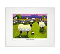 'Congrat-ewe-lations' Mounted Print by Thomas Joseph - Sheep Art