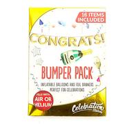 Congrats Balloons Foil Banners Congratulations Uni Graduation Party 16 Pack Gold