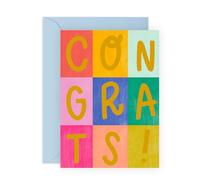 Congrats Celebration Card - Graduation, New Job, Achievement, Success Greetings for Friends, Besties, BFF, Coworker, Colleague, Mates, Buddy, Brother, Sister - Good Job Gifts - Comes with Stickers