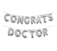 Congrats Doctor Balloons,Multicolor Sign for Medical Doctor Graduation Decor,Graduation Sign,Being a Doctor Celebration Party Supplies (CONGRATS DOCTOR Silver)