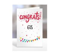 Congrats GIS Card, gifts for men, women, him, her, happy, presents, cards, congratulations, well done, on your, Geographic Information Systems Specialist, A5-313_38