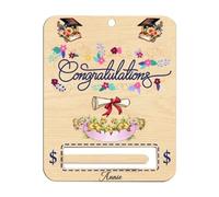Congrats Grad Wallet | 2024 Graduation Cash Holding Wood Card | Graduated Student DecorFor Elementary School, Middle School, High School. Collage, B, Refer to description, Unisex
