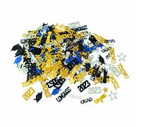 Congrats Graduation Confetti 2023 Pack of 1000 | Blue and Gold Graduation Decorations Class of Graduation Centrepieces for Tables Event Planner Organiser (BU1 One Size)