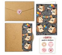 Congrats Graduation Congratulations Funny and Cute Graduation Card Hedgehog Design for Graduate Student or Animal Lover Heartfelt Message for Graduation Gift Single 5.3'' x 8'' Folded with Envelope