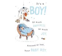 Congrats It's A Boy Embellished New Baby Boy Greeting Card Words To Cherish Cards