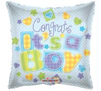 Congrats Its A Boy Foil Balloon 5 Pack - Baby Blue Baby Boy Balloon
