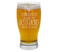 Congrats on Being My Bestfriend You're So Lucky Gifts for Bestfriend Engraved Beer Glass Personalised Birthday Gifts for Women Bestfriend Gifts Men Gifts Ideas Pint Glass Bestfriend Gifts for Him