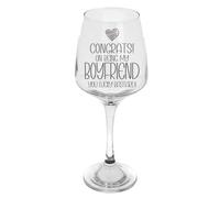 Congrats on Being My Boyfriend Gifts for Boyfriend Engraved Wine Glass Personalised Birthday Gifts for Men Boyfriend Gifts Gifts Ideas Red Wine Boyfriend Gifts for Him Funny Presents for Men