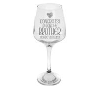Congrats on Being My Brother You're So Lucky Gifts for Brother Engraved Wine Glass Personalised Birthday Gifts for Men Brother Gifts Gifts Ideas Red Wine Brother Gifts for Him Funny