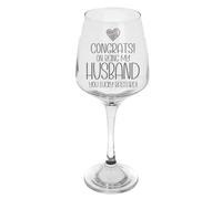 Congrats on Being My Husband Gifts for Husband Engraved Wine Glass Personalised Birthday Gifts for Men Husband Gifts Gifts Ideas Red Wine Husband Gifts for Him Funny Presents for Men