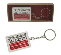 'Congrats on being Ridiculously Good Looking' Key Ring - Valentine's Day