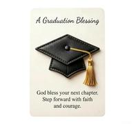 Congratulation Card Graduation Cap Style - Unique Pocket Hug with Tassel for Degree Holders - Sturdy PVC Ornament for Home Display 10cm