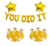 Congratulations Banner - You Did It Banner, Congratulations Balloons, Class of 2026 Balloons Banner, Star Foil Balloons, Congratulations Decorations for Graduation Parties Celebrations