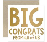 Congratulations Card for Colleague - 'Big Congrats from all of us' Retirement Gift from Team, Farewell, Sorry You're Leaving, Promotion, Well Done, Proud of You - For Friends and Family