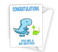 Congratulations Card on Becoming A Big Brother, New Sibling Baby Wish Greeting Card