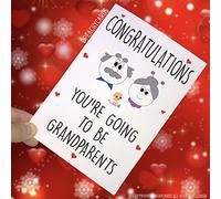 Congratulations Card Pregnancy Surprise You're Going to Be Grandparents Card for Nana Grandad New Baby New Grandparents Reveal PC181