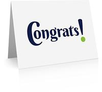 Congratulations Cards (12 Cards and Blank Envelopes) Congrats Cards. Graduation Cards, New Job Greeting Cards
