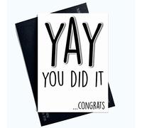 Congratulations Cards Yay You Did It Graduation Passed Driving Test Exams PC898
