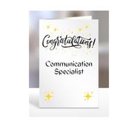 Congratulations Communication Specialist card, gifts for men, women, colleagues, boss, manager, son, daughter, grandson, presents for christmas, A5-243a_169