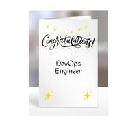 Congratulations DevOps Engineer card, gifts for men, women, colleagues, boss, manager, son, daughter, grandson, presents for christmas, A5-243a_242