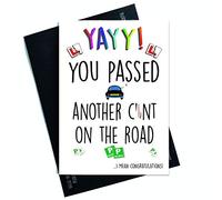 Congratulations Driving Test Card, Another C*nt On The Road, New Driver Congratulations Card Passed Driving Test Card Funny Card Jokes PC109
