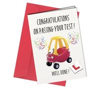 Congratulations Driving Test Card for Him or Her - Passing Your Driving Test Card - Well Done Passing Exam Card for Men and Women - Card for Son, Daughter, Grandchild L Plate #354