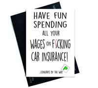 Congratulations Driving Test Card, Funny Driving Test Card New Driver Congratulations Card Passed Driving Test Card Funny Card Swearing PC88