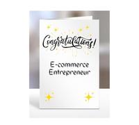 Congratulations E-commerce Entrepreneur card, gifts for men, women, colleagues, boss, manager, son, daughter, grandson, presents for christmas, A5-243a_264