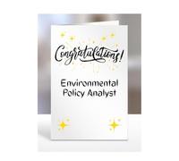 Congratulations Environmental Policy Analyst card, gifts for men, women, colleagues, boss, manager, son, daughter, grandson, presents for christmas, A5-243a_282