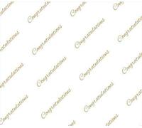 Congratulations Gold Printed Tissue Paper 500 x 750mm 25 Sheets