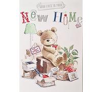Congratulations Good Luck in Your New Home Card - Cute Bear Packing Boxes