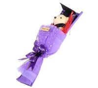 Congratulations Graduate Bear Bouquet - Graduation Hats Bear Flower Bouquet | Memory Gift for Congratulations for Graduation, University & Primary School