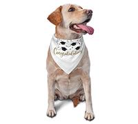 Congratulations Graduation Spring Dog Bandanas Boy Bulk Puppy Kerchief Adjustable Soft Triangle Bibs Accessories for Small Medium Large Dogs Cats White