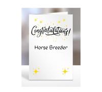 Congratulations Horse Breeder card, gifts for men, women, colleagues, boss, manager, son, daughter, grandson, presents for christmas, A5-243b_87