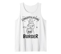 Congratulations It's a Burger Funny Burger Lover Woman Tank Top
