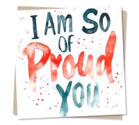 Congratulations On a New Job or Success or Celebration Card For a Loved One - I Am So Proud Of You - Colourful - Celebration - For a Special Someone, Friend, Colleague, Family, Partner