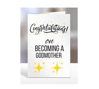 Congratulations on becoming a GodMother card, Gifts for Men, Women, Presents for Christmas, A5-79_89