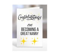 Congratulations on becoming a Great Nanny card, Gifts for Men, Women, Presents for Christmas, A5-79_107