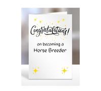 Congratulations on becoming a Horse Breeder, card for men, women, him, her, colleague, boss, manager, supervisor, friend, gifts or presents, A5-211b_10