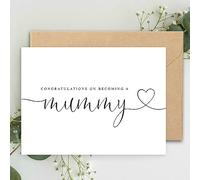 Congratulations on becoming a Mummy A5 Greeting Card with envelope, New Parent Card, New Baby Card, Card for new Mum Mummy, baby Arrival