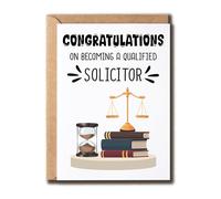 Congratulations On Becoming A Qualified Solicitor - Solicitor Graduation Card - New Solicitor Card - Congratulations Grad Card - Greeting Card