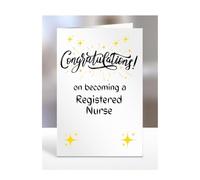Congratulations on becoming a Registered Nurse, card for men, women, him, her, colleague, boss, manager, supervisor, friend, gifts or presents, A5-211b_270