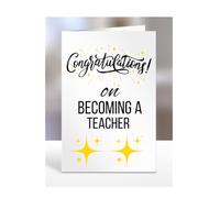 Congratulations on becoming a Teacher card, Gifts for Men, Women, Presents for Christmas, A5-79_190