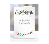 Congratulations on becoming cat parents, Card Gifts for Men, Women, Him, Her, Presents, Congrats, A5-325_58