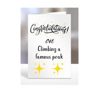 Congratulations on Climbing a famous peak Card, Gifts for Men or Women, Presents for Christmas, Greetings Card, Him, Her, Female, Male, A5-113_99